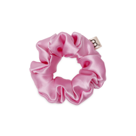 Фото7 Шелковая объемная резинка для волос (стандарт) - Ярко-розовый