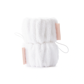 М'які браслети для вмивання з шовковою вставкою - White
