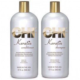 CHI Keratin Kit / Восстанавливающий шампунь и кондиционер - 2*950 мл