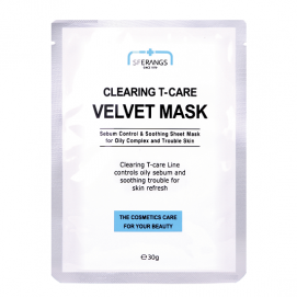 Sferangs Clearing T-care Velvet Mask / Себорегулирующая тканевая маска для жирной и проблемной кожи - 5 шт