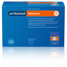 ORTHOMOL Immun Menthol - Raspberry / Укрепление иммунной системы Ментол-Малина (Гранулы) - 7 шт