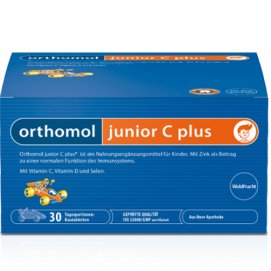 ORTHOMOL Junior C Plus Forest Berries / Жевательные таблетки со вкусом Лесных ягод - 14 шт