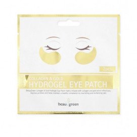 BeauuGreen Collagen & Gold Hydrogel Eye Patch / Гидрогелевые патчи среднего размера - 1 шт