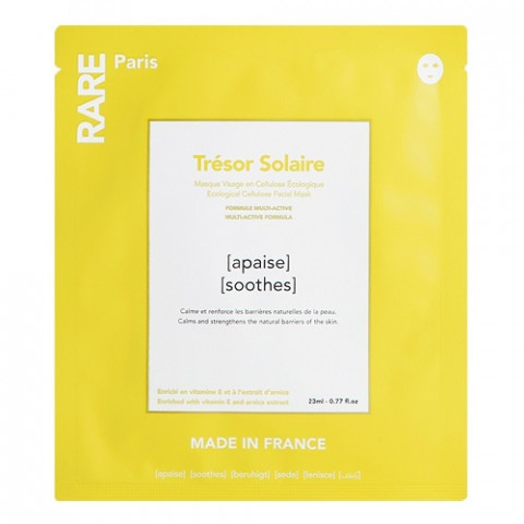 Rare Paris Tresor Solaire / Успокаивающая и укрепляющая тканевая маска для лица