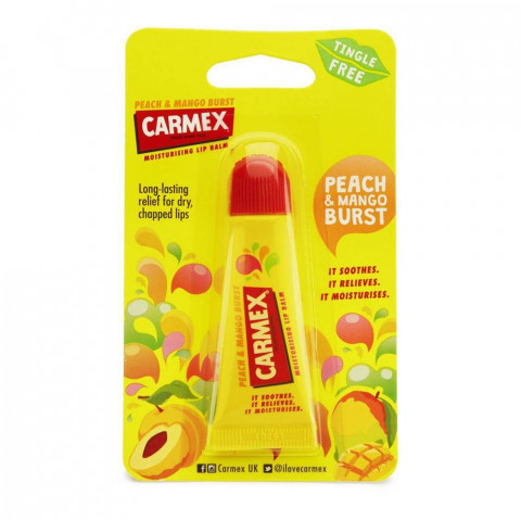 Carmex Lip Balm Tube Peach - Mango Mix / Бальзам для губ Персик - Манго микс