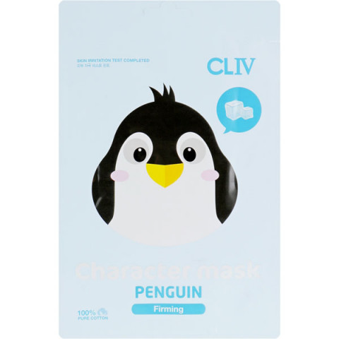 CLIV Character Mask Penguin / Тканевая маска для упругости кожи лица Пингвин