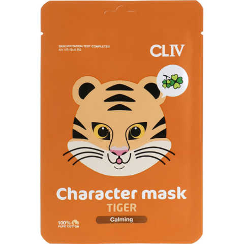 CLIV Character Mask Tiger / Успокаивающая тканевая маска для лица Тигрёнок