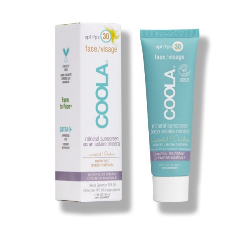 Coola Face Matte Tint SPF 30 Mineral Suncreen Unscented / Матовый крем для лица без запаха