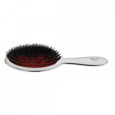 Janeke Silver Big Hairbrush with Boar-Nylon Bristles M / Расческа Большая
