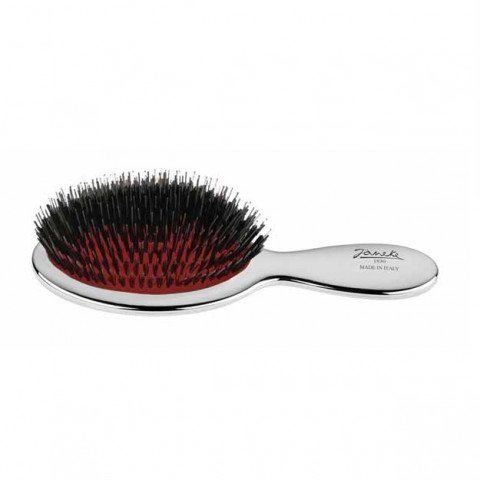 Janeke Silver Mini Hairbrush with Boar-Nylon Bristles XS / Расческа Маленькая