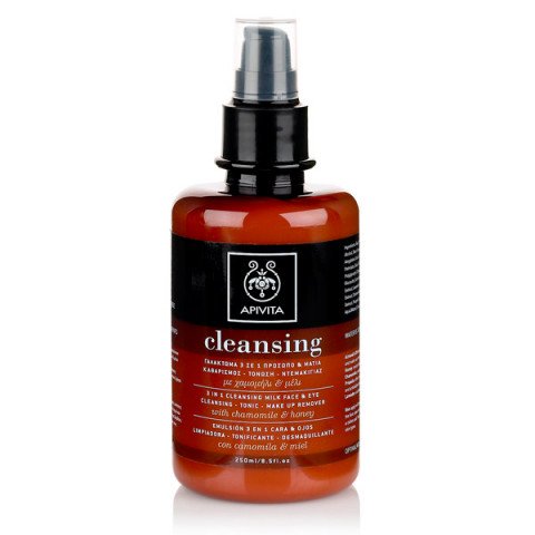 КЛЕАНЗИНГ 3 в 1 очищающее молочко для лица и глаз с ромашкой и медом